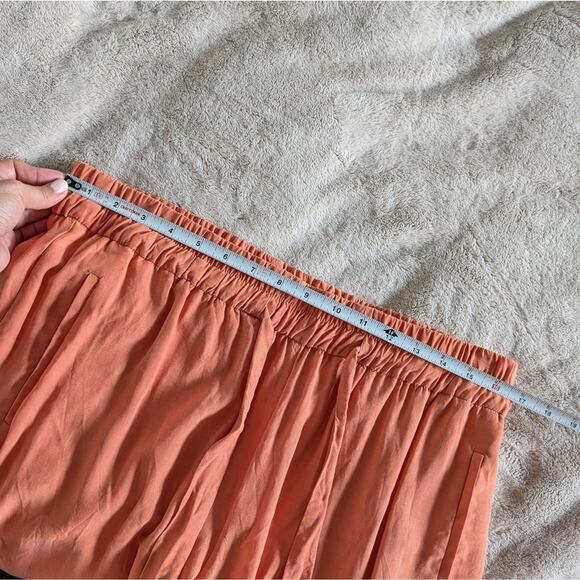 & Other Stories Orange Tapered Lightweight Flowy Trousers Pants, Size 12 - Picture 9 of 11